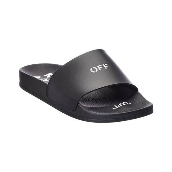Off-White™ Shoes - Off-White™ Printed Rubber Pool Slide, Black